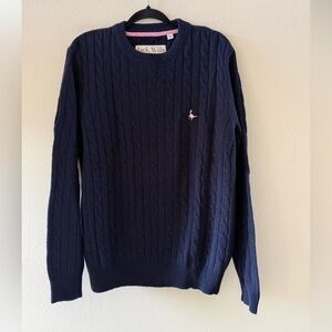 Jack Wills Navy Cable Knit Sweater